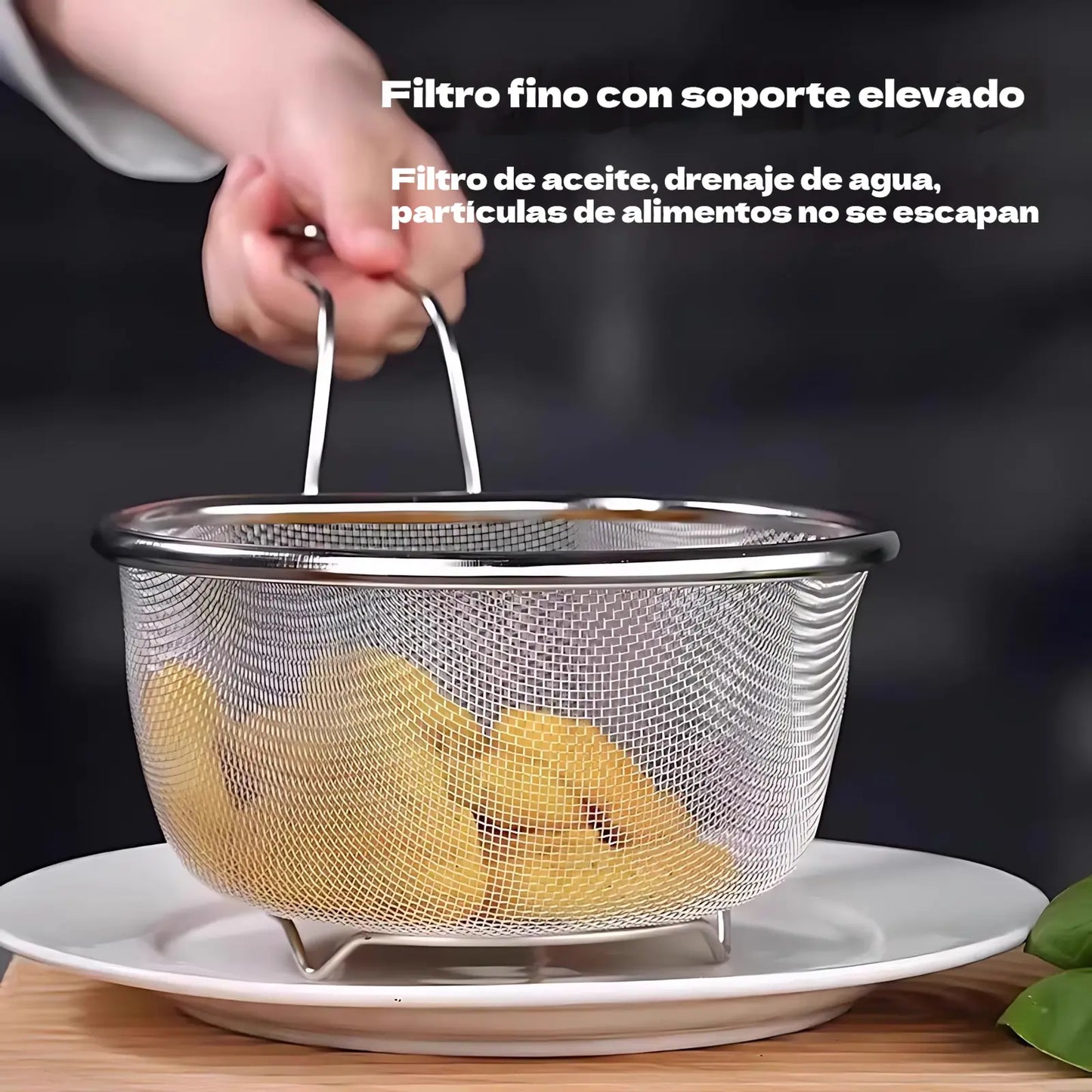 🔥🥳50% DE DESCUENTO🥗🍲Cesta de filtro de malla de acero inoxidable