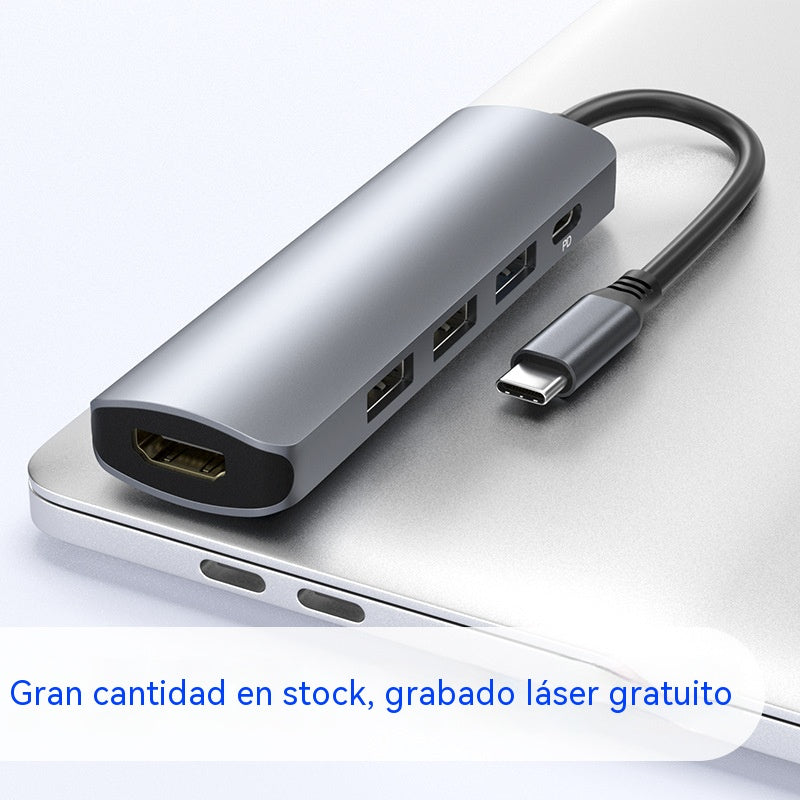 🔌✨ Hub USB-C portátil 5 en 1 con salida HDMI 4K 🎥💻