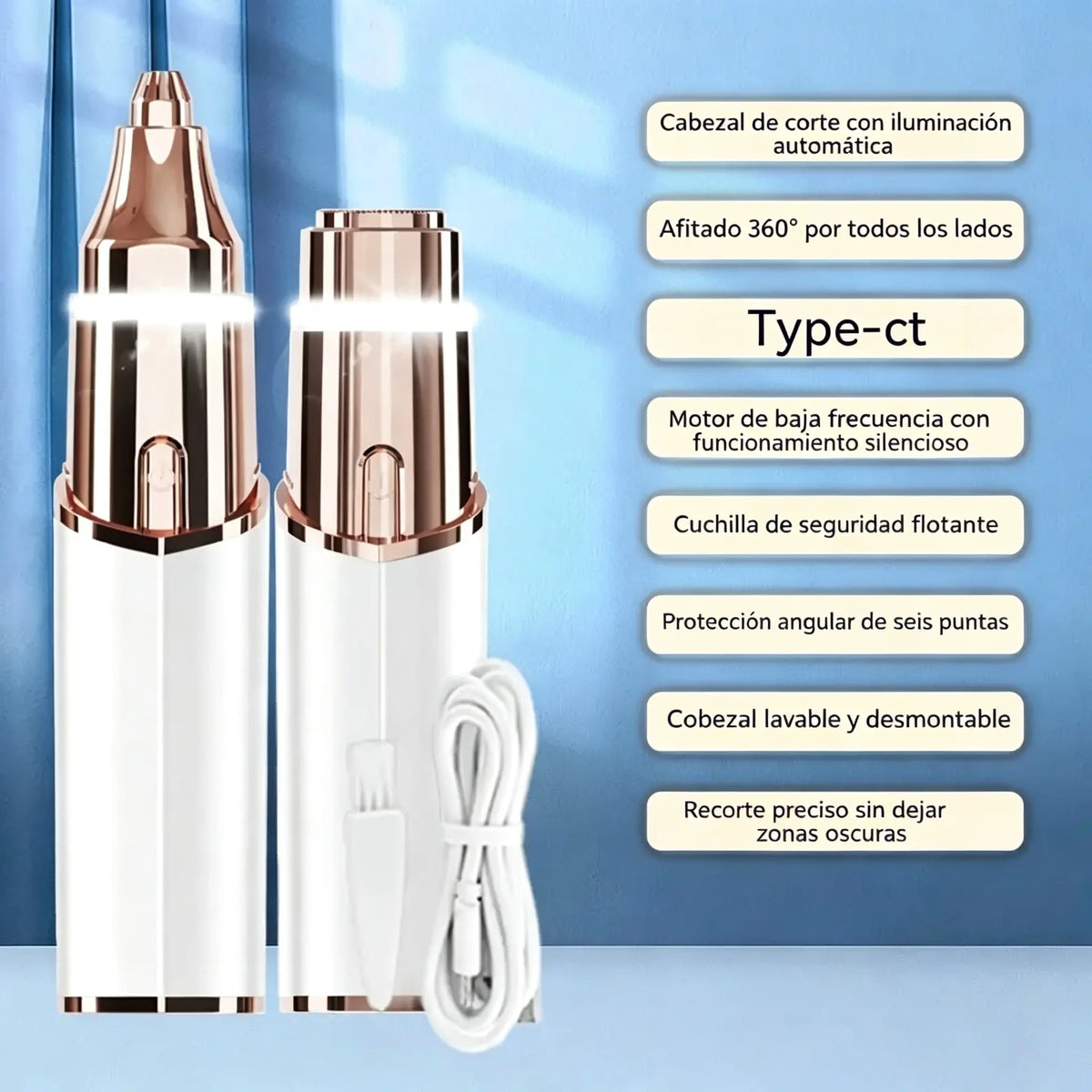 🎁 Modelo 2026 – 50% de descuento💥💗 Dispositivo 2 en 1 para depilación facial y diseño de cejas