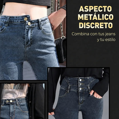 👖【10 unidades】Botones metálicos con muelle para ampliar la cintura de los vaqueros