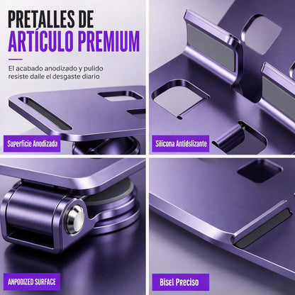 📢📢 50 % de descuento ✨ Soporte premium para teléfono móvil, totalmente metálico – base de escritorio con rotación de 360°