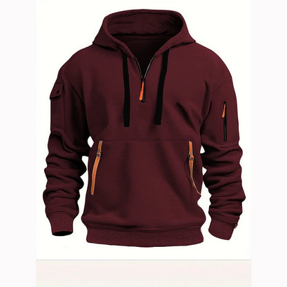 【S-5XL】Pánske mikiny s kapucňou na zips a viacvreckové mikiny   3752467