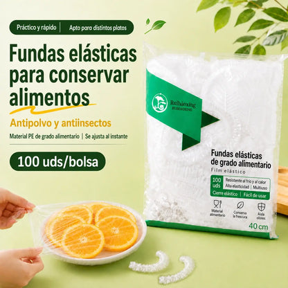 ⏳50% de descuento🔥【300 piezas】🎉Cuanto más compres, más ahorrarás🎁Tapas elásticas desechables para alimentos, aptas para cuencos y platos