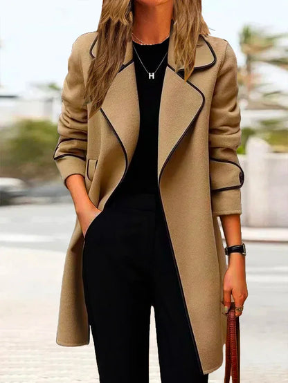 💖🔥【50% de descuento】[M-4XL] Abrigo de cachemira de doble cara para mujer, otoño/invierno 2025