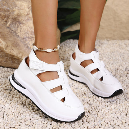 🏆【🔥Vânzare la cald】👡【35-43】2025 sandals casual cu pincul rotund înălțat, respirabil, cu fundul gros 