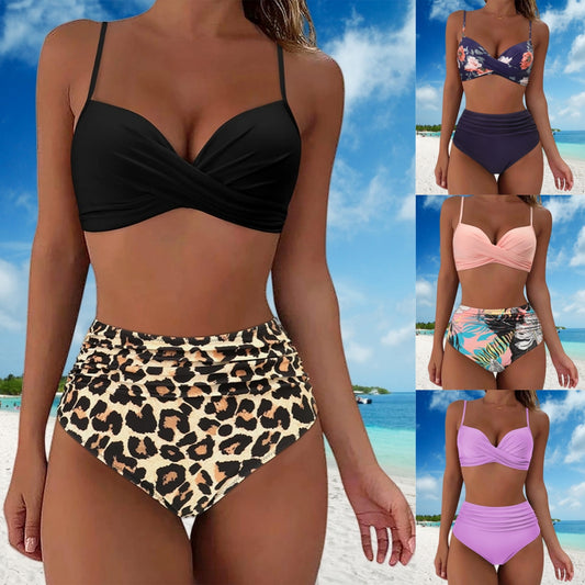 🔥👙💐【S-2XL】2025 leto nový štýl dámska módna potlač sexi bikini plavky priedušné a pohodlné