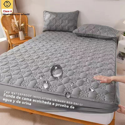 🛏️【150*200cm y 150*200cm】Cubierta de pañal impermeable y a prueba de polvo con relleno de algodón