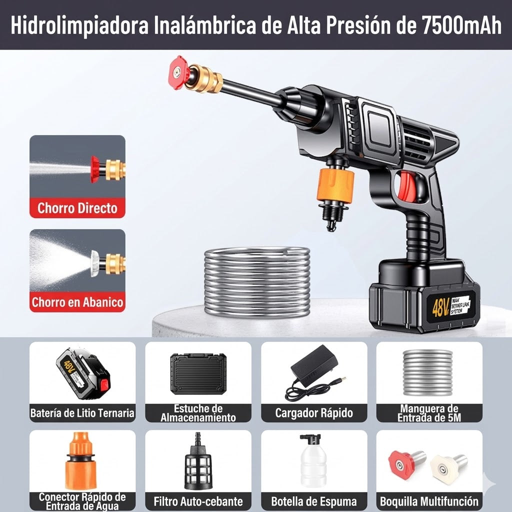 ✔️✔️ Pistola de agua eléctrica de alta presión para lavado de autos 🚗💦