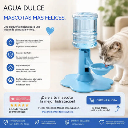 🐾 Mascota automática Dispensador de agua – Autorecarga por gravedad Cuenco de agua para perros y gatos
