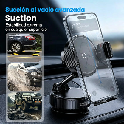 ✨💪Soporte magnético ajustable para coche con base de succión al vacío, soporte magnético universal estable para teléfono, accesorio para el interior del coche