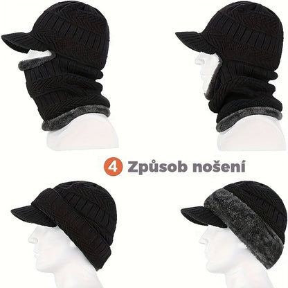 🎉Žhavý prodej🎉: Nový model 2025 – Jednodílná čepice s vlny, větruodolná a teplá, ideální pro venkovní aktivity!