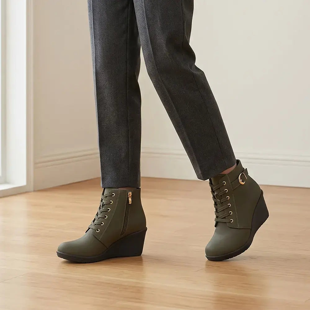 【35-42】👢 Botines de invierno para mujer con cuña – una opción elegante y estable para los días fríos