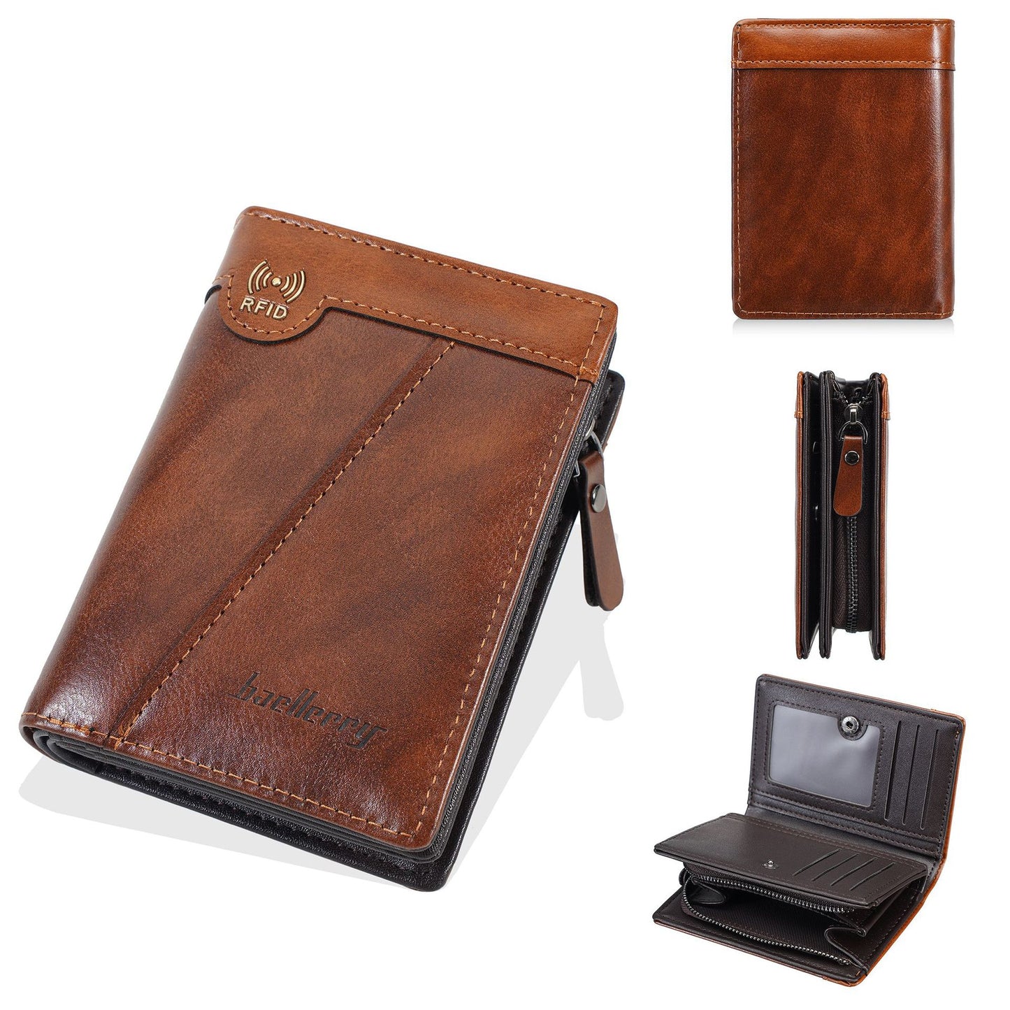 ✨Nová prémiová pánská peněženka na zip v retro stylu s funkcí RFID proti krádeži.