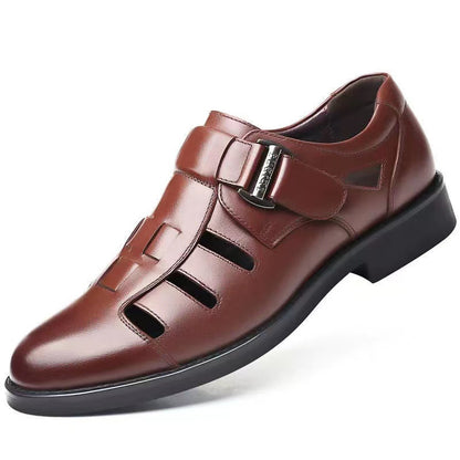 【Oferta especial de último día】👞Sandalias de cuero genuino para hombre, elegantes y cómodas, ideales para primavera/verano.