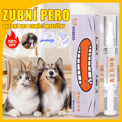 🐱🐶🦷Compra 2, llévate 2 gratis🔥Bolígrafo limpiador para mascotas, cepillo de dientes y pasta de dientes en uno; para limpiar el hocico de perros y gatos, eliminar el sarro, eliminar el mal aliento y limpiar los dientes.