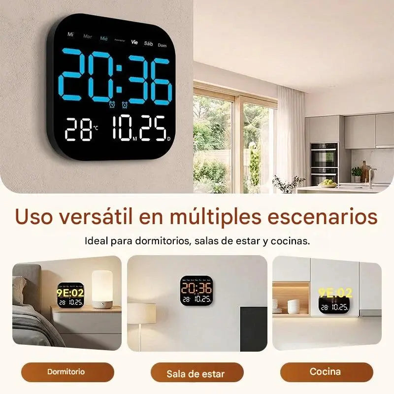 🕰️ ¡Más de 50.000 unidades vendidas! 🛏️ Reloj digital para el hogar y la oficina: ¡despierte suavemente y olvídese de las alarmas molestas! Brillo ajustable, funcionamiento silencioso por la noche. 🌙