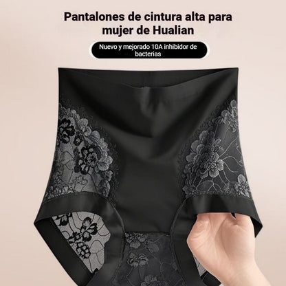 🌸 Braguitas de control de abdomen de alta elasticidad ✨ Diseño con encaje sin costuras para mujer 🍑 Bragas moldeadoras y levantadoras de glúteos ¡Efecto Push-Up instantáneo! 💃🔥