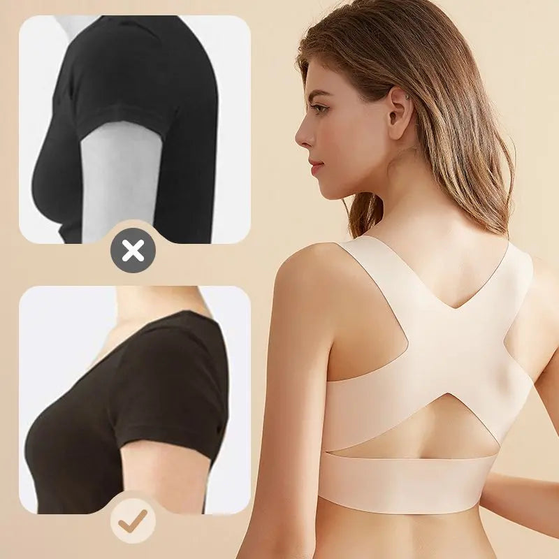 🎉Compra uno y llévate otro gratis⚡ 【M-2XL】Sujetador sin aros con cierre frontal y espalda cruzada: corrige la postura y ofrece máxima sujeción y comodidad.