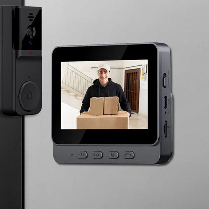 🔥Безжична камера за врата: 1080P HD, 75° широкоъгълна, водоустойчива, подходяща за употреба на открито, с функция за инфрачервено нощно виждане.