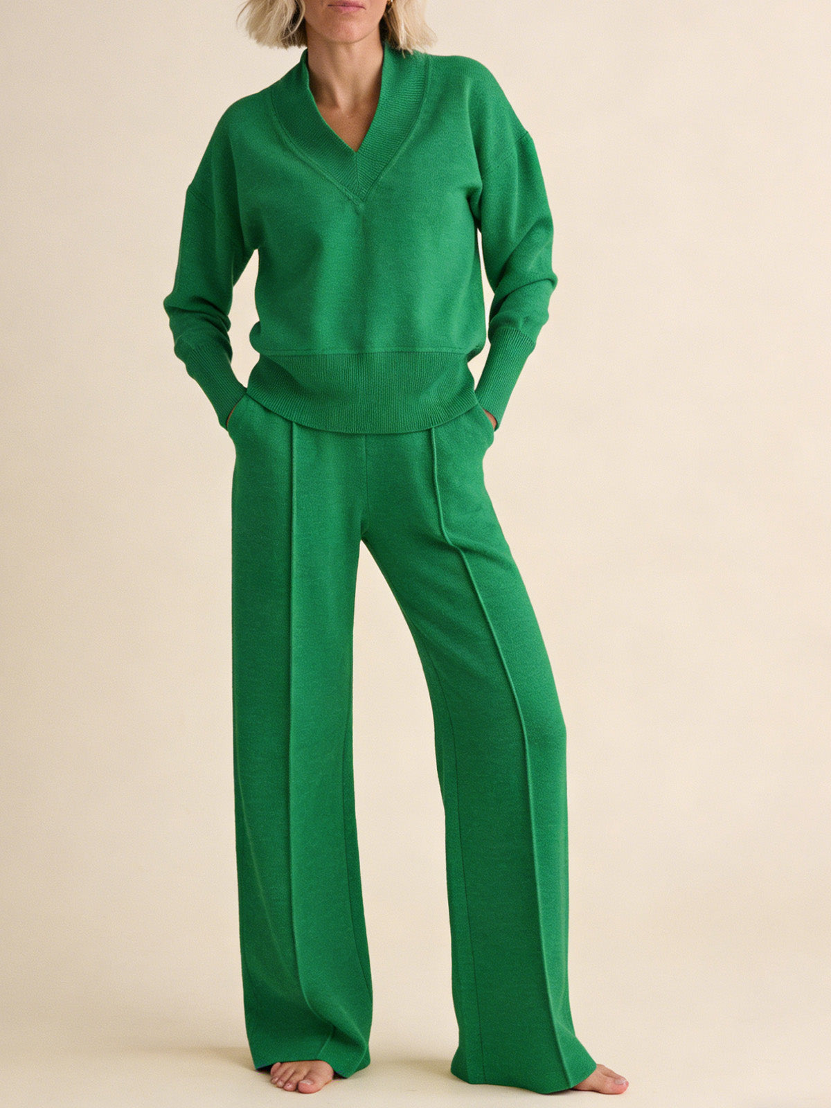 🥰📢📢50 % zľava!!!【M–5XL】Dámska súprava 2026 | Dvojdielna súprava s dlhým rukávom z úpletu ✨