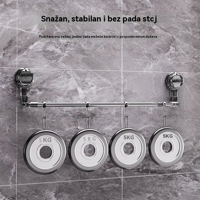 🚿✨【Vremenski ograničena ponuda】Rotirajući držač za ručnike s vakuumskim čašicama, bez bušenja.