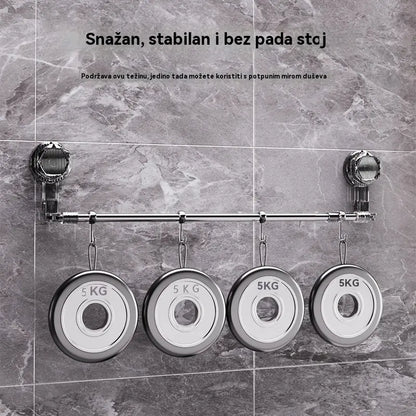🚿✨【Vremenski ograničena ponuda】Rotirajući držač za ručnike s vakuumskim čašicama, bez bušenja.