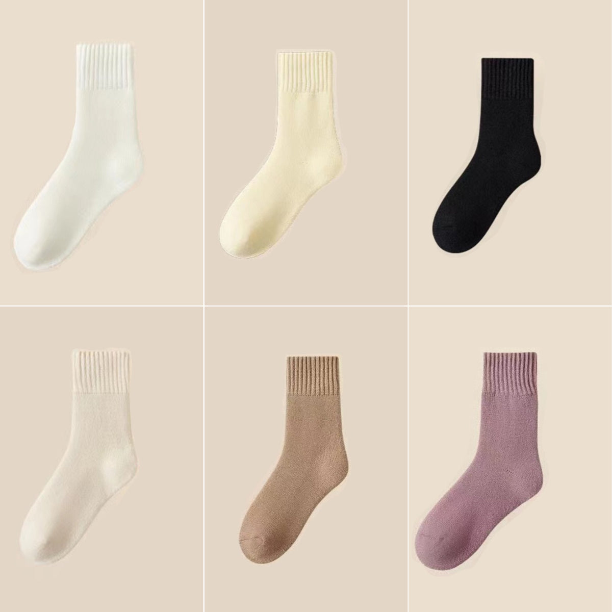 🔥【Cumpără 6, primești 6 gratis】🧦Șosete groase și călduroase din lână pentru iarnă, super groase și călduroase, elastice, mărimea 35-42