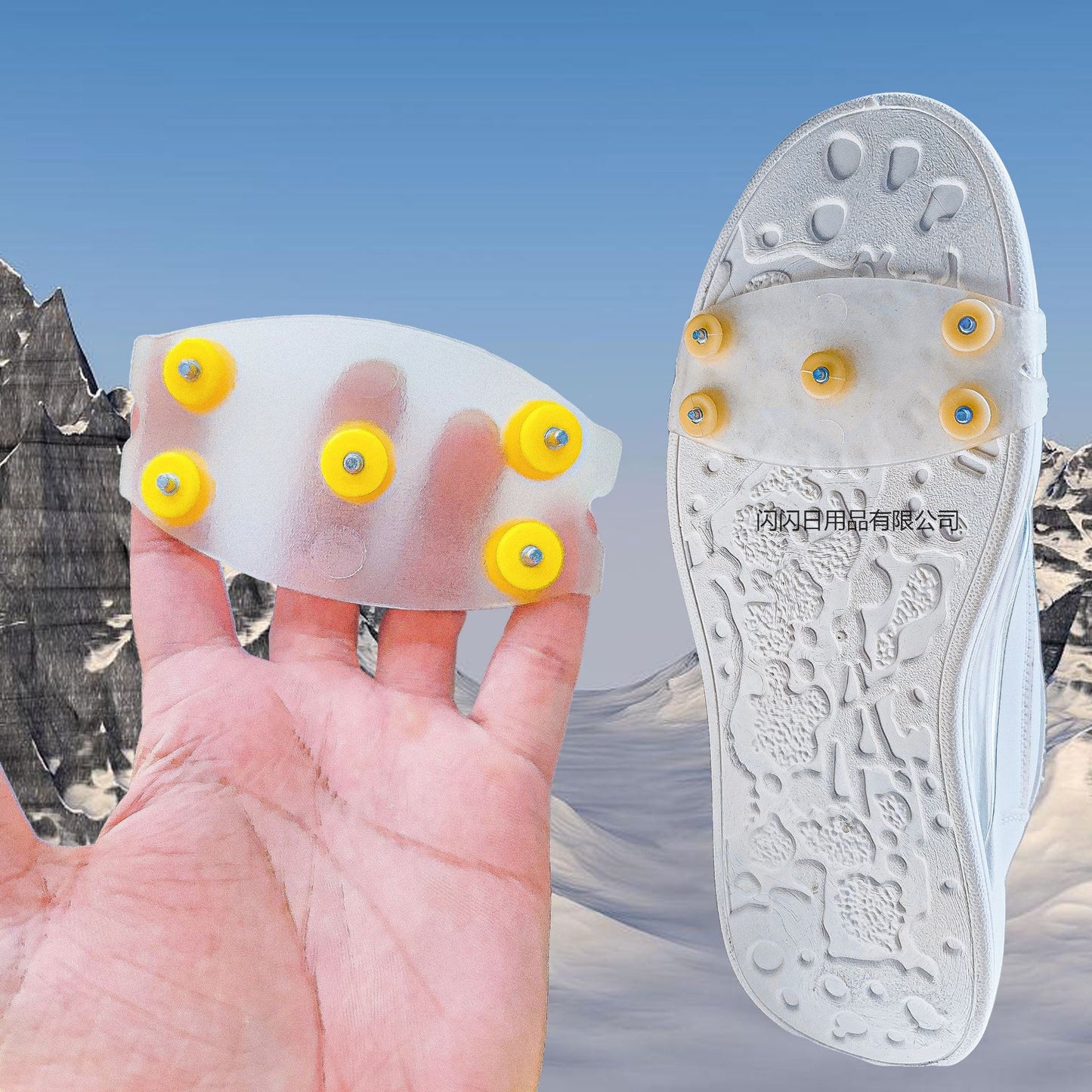 👴🚶🏔️Kupte 1 a dostanete 1 zdarma🔥Neviditelné 5zubé protiskluzové návleky na mačky, průhledné venkovní návleky na sněhovou turistiku, horolezectví, horolezectví, zimní ledový povrch, nezbytný pro seniory.