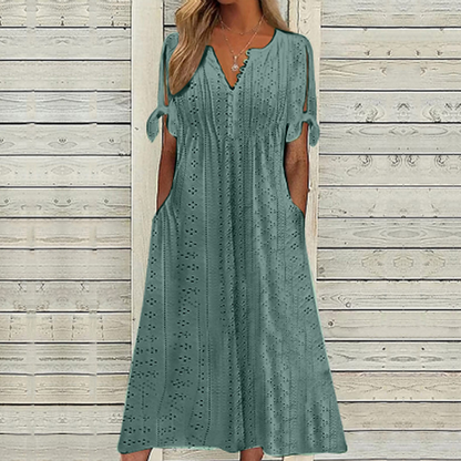 💗🌼【Valoare excelentă】【S-5XL】Rochie simplă de primăvară 2025, în culoare uni, la modă, confortabilă și respirabilă 