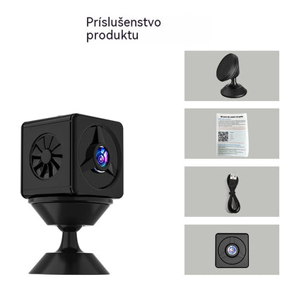 🏠📹🕵️Malá štvorcová kamera, inteligentná kamera s vysokým rozlíšením, bezdrôtové diaľkové monitorovanie domácnosti cez WiFi