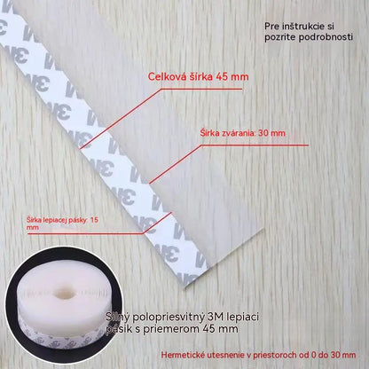 🚪【5 m】 PVC tesniaca lišta na spodnú časť dverí – ochrana proti prachu a prievanu