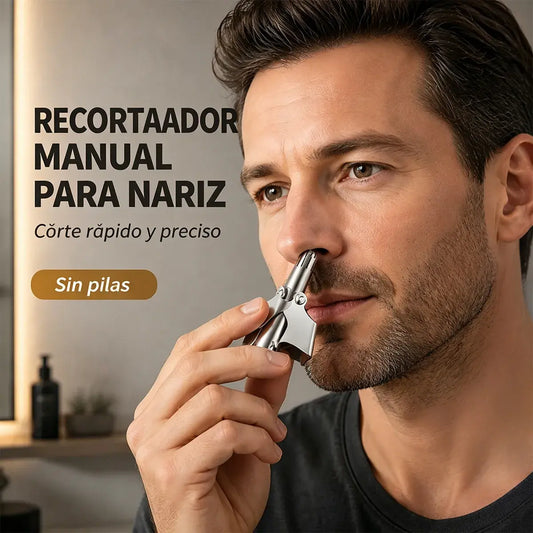 【Compra uno y llévate otro gratis】Recortadora de vello nasal manual mecánica de estilo vintage
