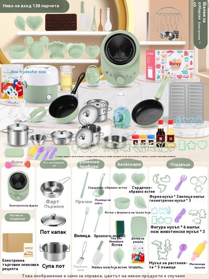 🎁【Най-добрият подарък за деца】👨‍🍳 Мини кухненска играчка за деца, може да се готви и яде