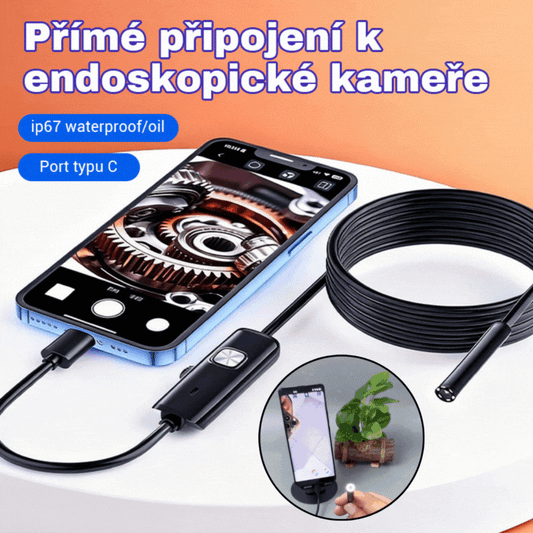📱Nový 7mm priemyselný endoskop s priamym pripojením kamery typu C pre telefóny s Androidom (vodotesný endoskop)