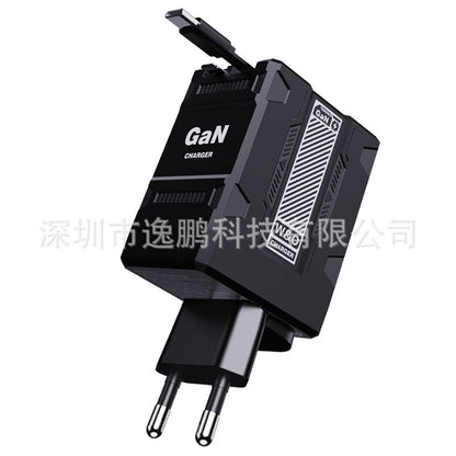 ⚡Cargador rápido 2 en 1 compatible con GaN de 120 W para iPhone, teléfonos móviles y tabletas.