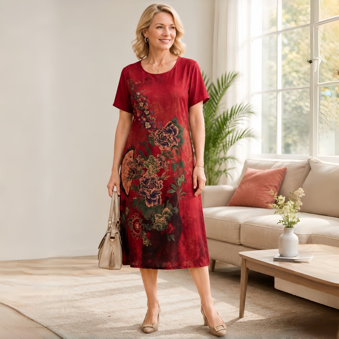 【XL-5XL】Vestido ligero y vaporoso con un corte favorecedor, Vestido informal holgado de alta calidad para mujer.
