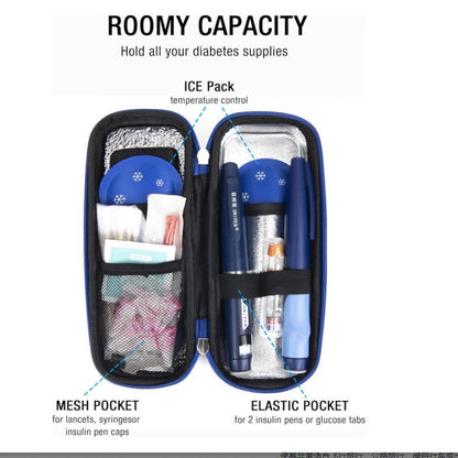 Estuche de viaje para enfriar insulina con pantalla de temperatura