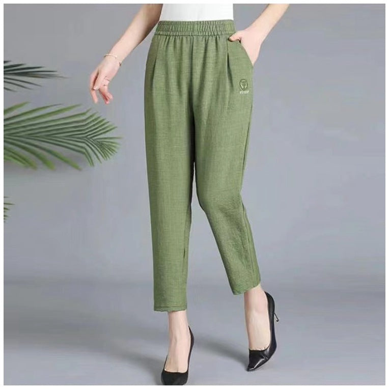 【40-80 KG】Adecuado para cualquier figura Pantalones casuales de verano de nueve minutos de verano