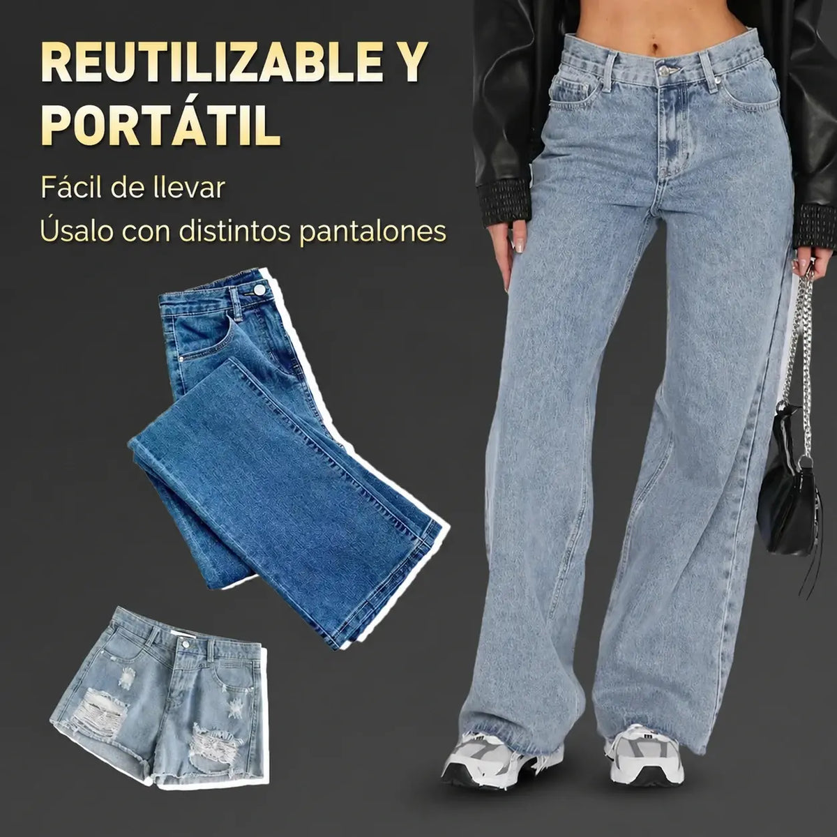 👖【10 unidades】Botones metálicos con muelle para ampliar la cintura de los vaqueros
