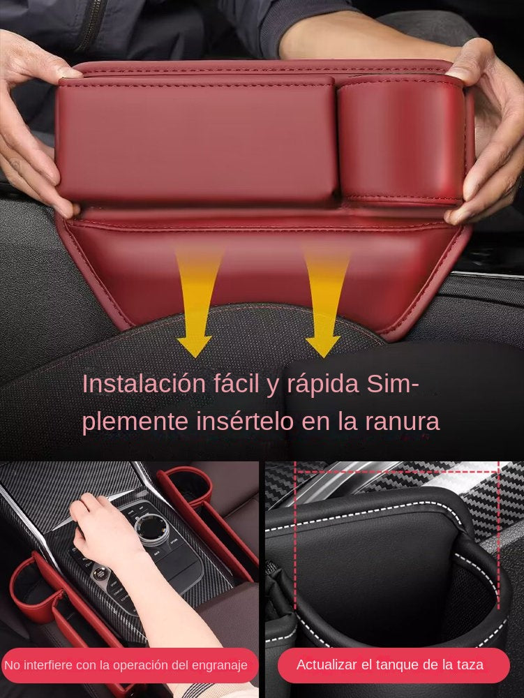 🚗🚗Gap caja de almacenamiento de piel de vaca