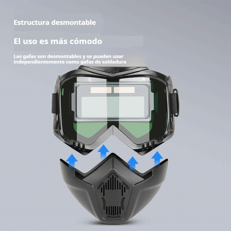 😎 Casco de soldadura totalmente automático con máscara protectora y ajuste de luz principal para soldadores