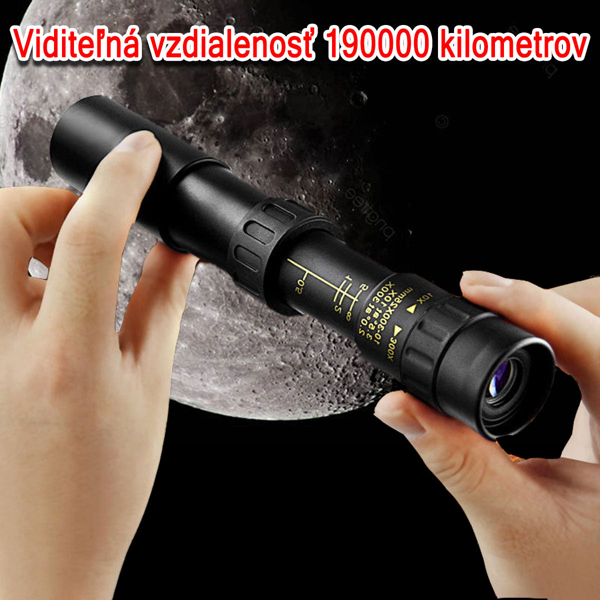 🔥🔥Vysoká kvalita, super nízka cena🔥Ďalekohľad HD s 10 – 300-násobným priblížením Výkonný prenosný ďalekohľad Profesionálny ďalekohľad na nočný lov so slabým zrakom