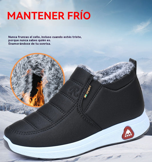 🔥Terciopelo y engrosamiento🔥【35-41】Zapatos de invierno impermeables de algodón cálido para mujer