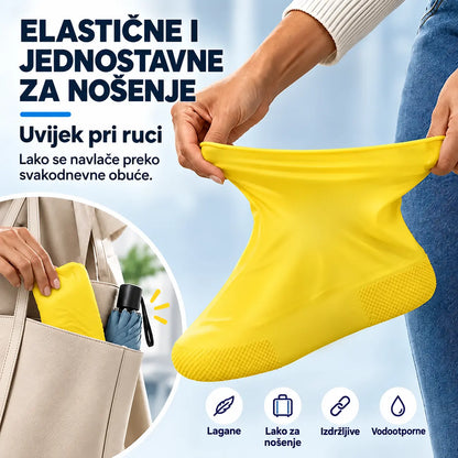 【2 para za 22 €】Spriječi da ti se tenisice smoče! Izdržljive vodootporne navlake za obuću: neklizajuće i sklopive – savršene za nošenje u torbi 🌧️