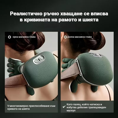 💆‍♀️Нова версия на преносим масажор за врата и раменете с акумулаторна батерия и голям капацитет.