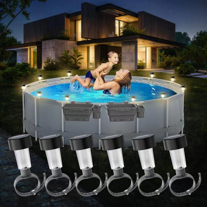 【 8 PCS】🌈 Luces ambientales impermeables con energía solar: no requieren cables, colores vibrantes