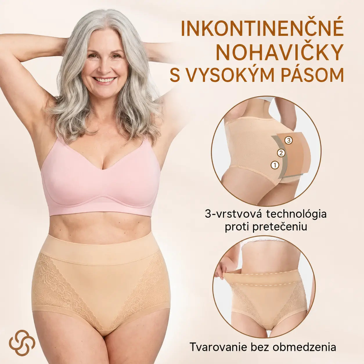 【6 kusov】【XL-4XL】Antibakteriálne nohavičky s vysokým pásom na kontrolu bruška 【45-110 kg】