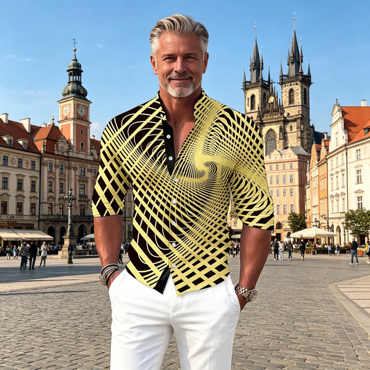 💥💥【Promoción por tiempo limitado】👔【S-6XL】Camisa estampada de algodón para hombre