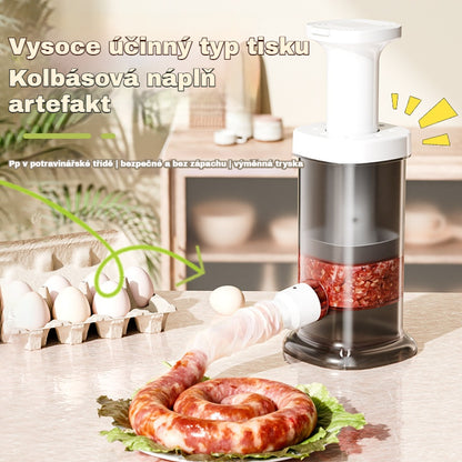 🌭 【Nový model 2025】Domácí ruční plnička klobás – snadná obsluha, šetří námahu, plnění za sekundu!