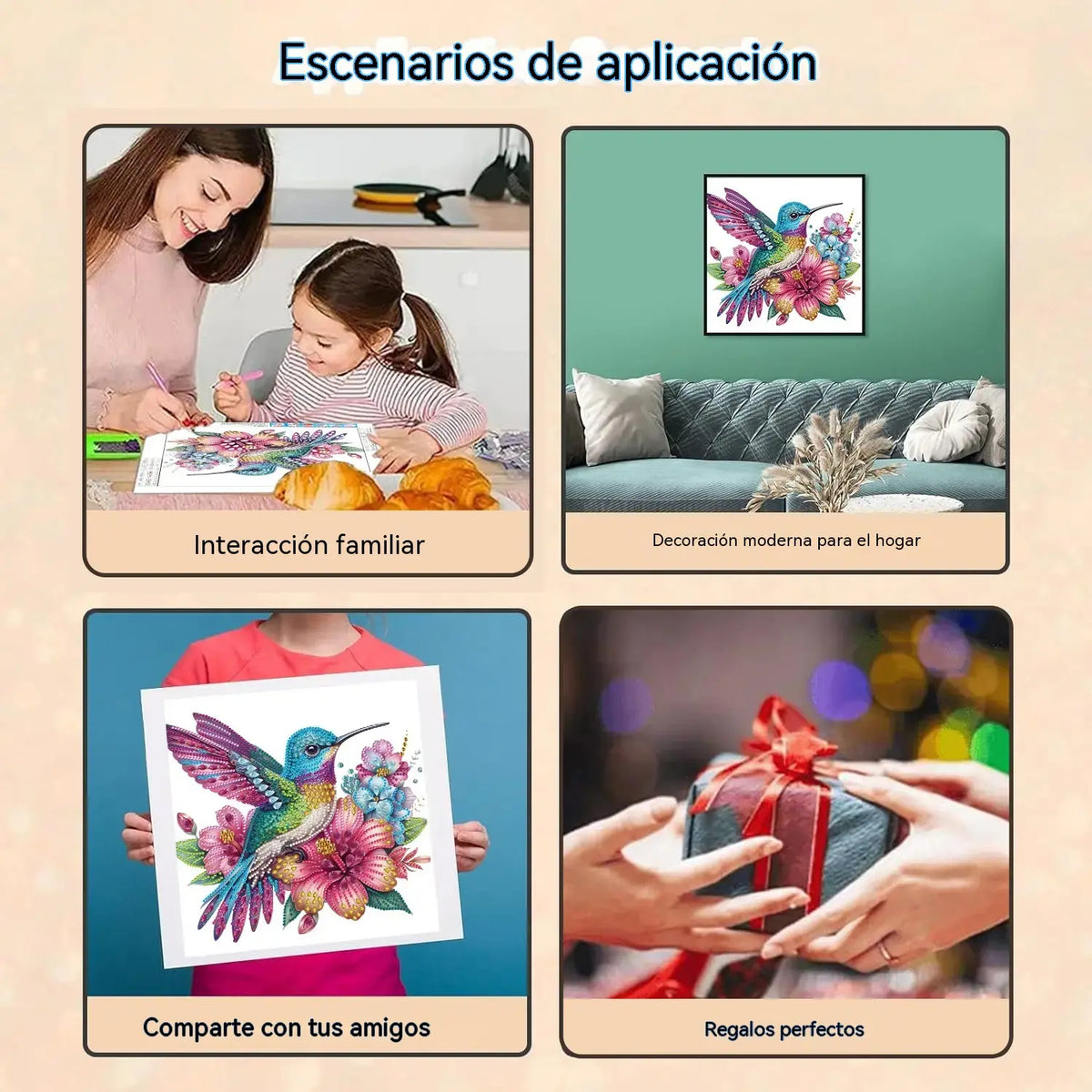 ✨【30cm * 30cm】 💥 Adhesivo de pared decorativo con pintura de diamante hecha a mano